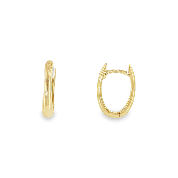 Gold U-Shape Hoop Earrings Aires Jewelers Morris Plains, NJ