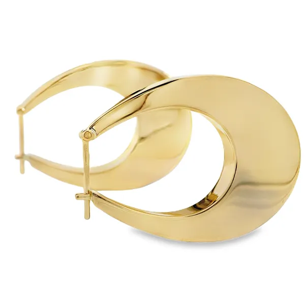 Gold Hoop Earrings Image 2 Aires Jewelers Morris Plains, NJ