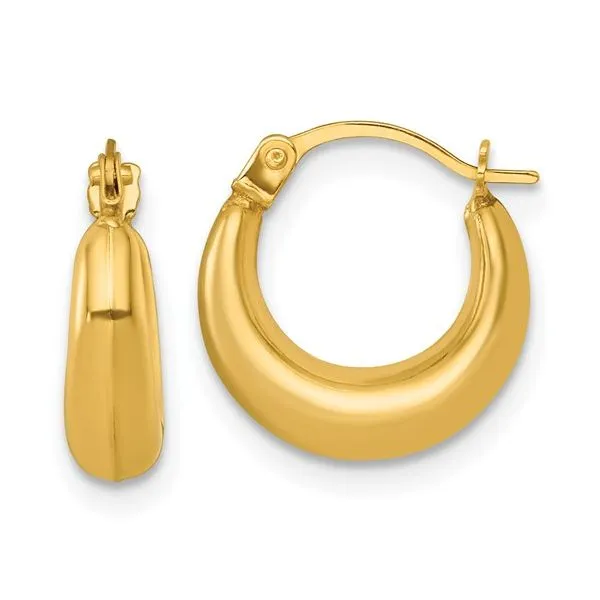 Gold Huggie Hoops Aires Jewelers Morris Plains, NJ