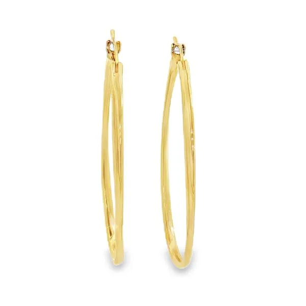 Gold Hoop Earrings Image 2 Aires Jewelers Morris Plains, NJ
