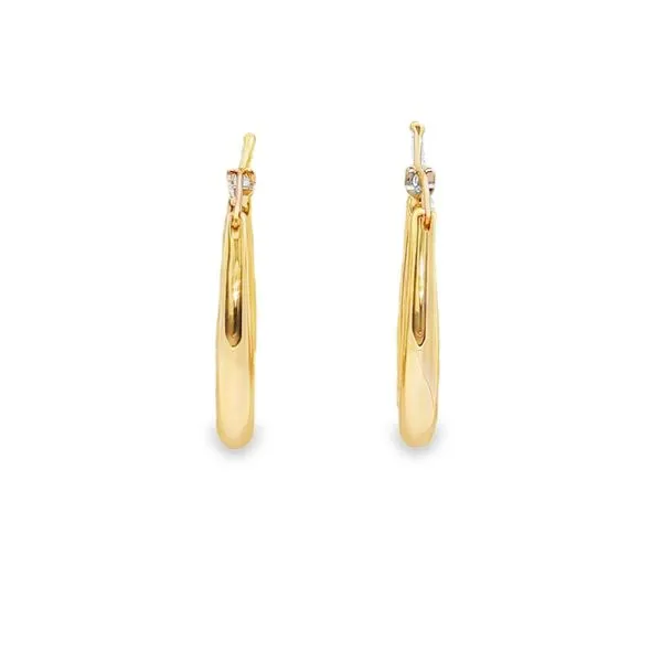 Gold Hoop Earrings Image 2 Aires Jewelers Morris Plains, NJ