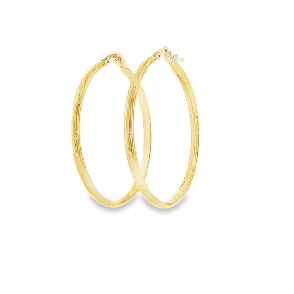 14K Yellow Gold Light Hoop Earrings Aires Jewelers Morris Plains, NJ