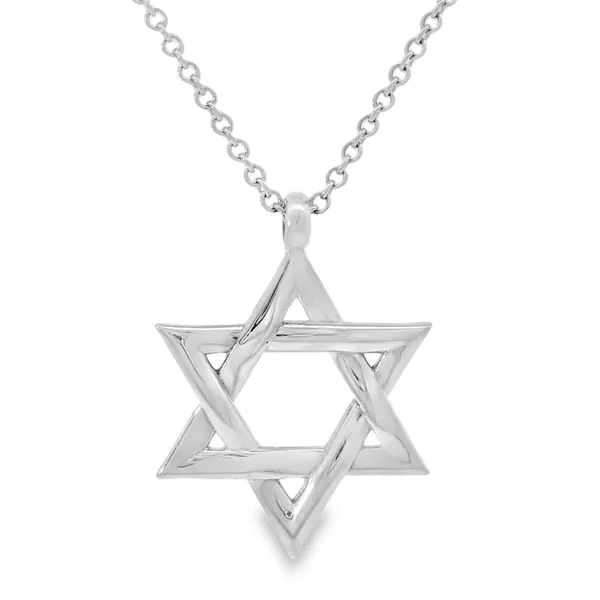 White Gold Star of David Pendant Aires Jewelers Morris Plains, NJ