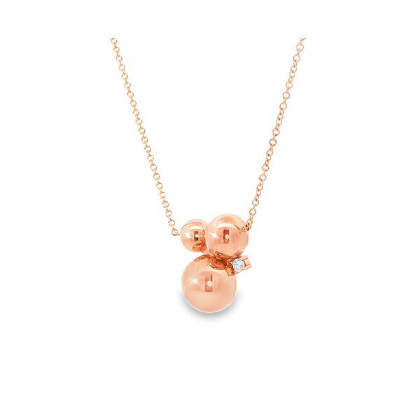 Aires Rose Gold Bubble Necklace Image 2 Aires Jewelers Morris Plains, NJ