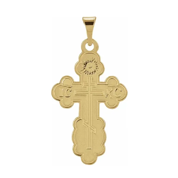 Gold Orthodox Cross Aires Jewelers Morris Plains, NJ