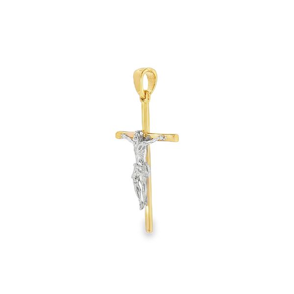 Aires Gold Crucifix Pendant Image 2 Aires Jewelers Morris Plains, NJ
