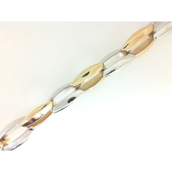 Two-Tone Gold Link Bracelet Aires Jewelers Morris Plains, NJ