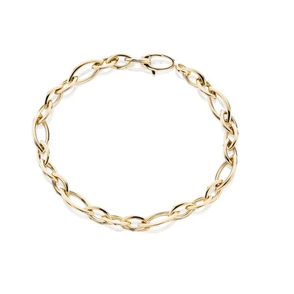 Gold Marquise Link Bracelet Aires Jewelers Morris Plains, NJ