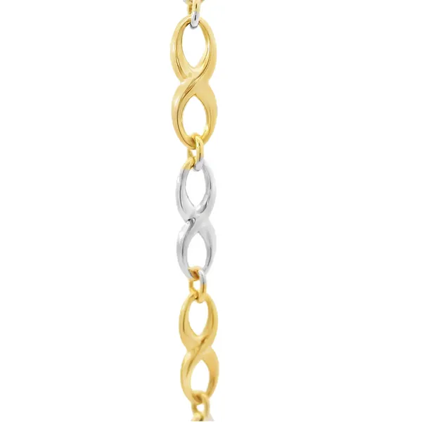 Gold Infinity Link Bracelet Image 2 Aires Jewelers Morris Plains, NJ