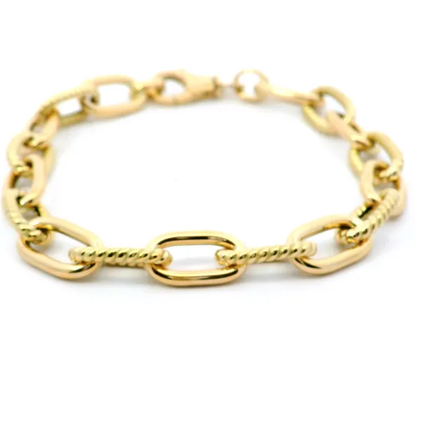 Gold Link Bracelet Image 2 Aires Jewelers Morris Plains, NJ