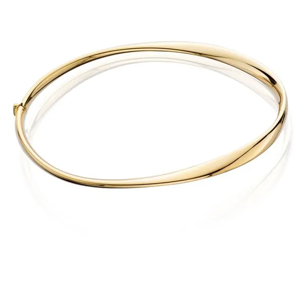 Gold Twist Hinge Bangle Aires Jewelers Morris Plains, NJ