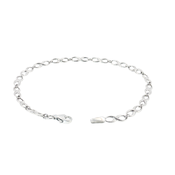 14K White Gold Infinity Bracelet Image 2 Aires Jewelers Morris Plains, NJ