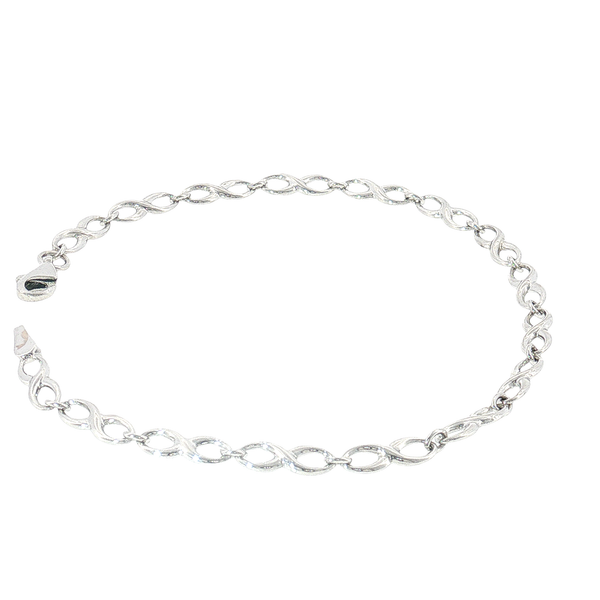 14K White Gold Infinity Bracelet Aires Jewelers Morris Plains, NJ