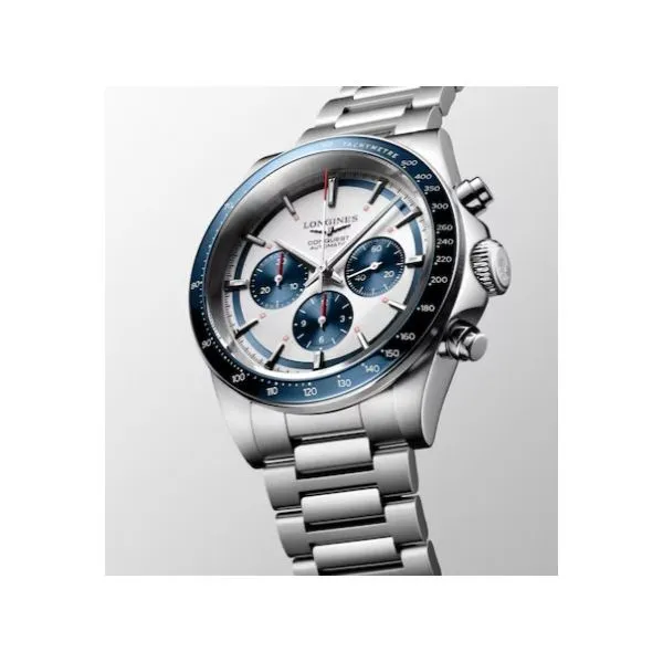 Cnoquest Chronograph 42mm Blue and Silver Dial Image 2 Aires Jewelers Morris Plains, NJ