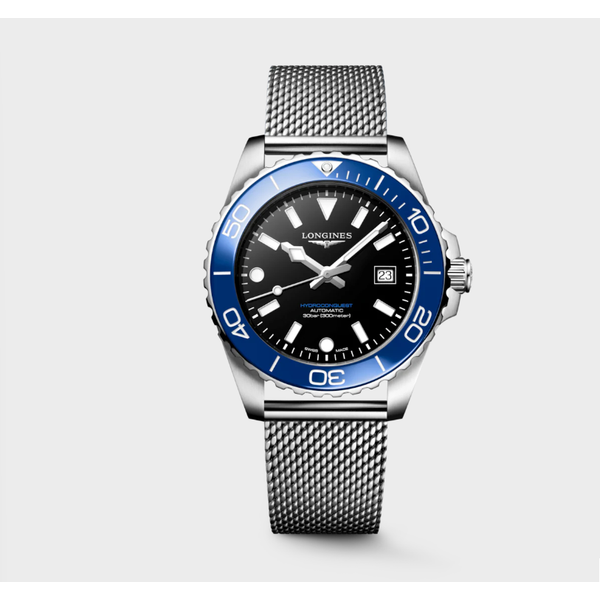 Longines HydroConquest Blue Bezel Automatic Watch Aires Jewelers Morris Plains, NJ