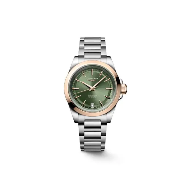 Conquest 34mm Green Dial with Rose Gold Aires Jewelers Morris Plains, NJ