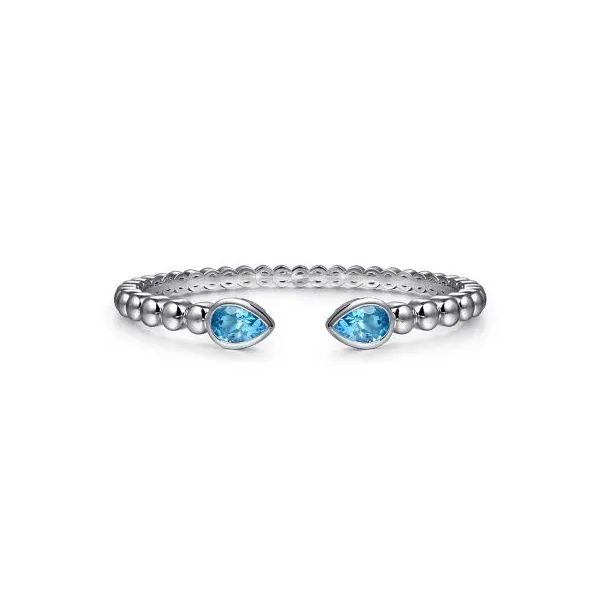 Gabriel & Co Sterling Silver Blue Topaz Bracelet Aires Jewelers Morris Plains, NJ
