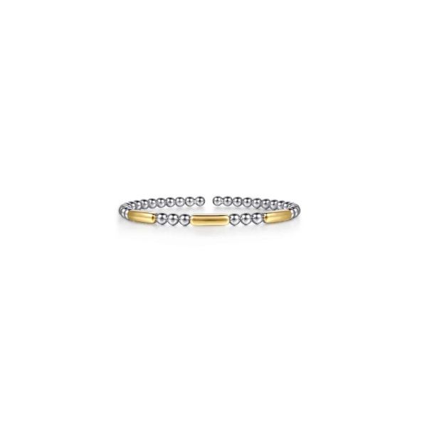 Gabriel & Co Silver and Gold Bangle Bracelet Aires Jewelers Morris Plains, NJ