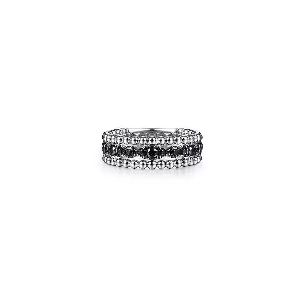 Gabriel & Co Sterling Silver Black Spinel Ring Aires Jewelers Morris Plains, NJ