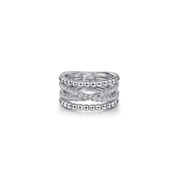 Gabriel & Co Silver White Sapphire Ring Aires Jewelers Morris Plains, NJ
