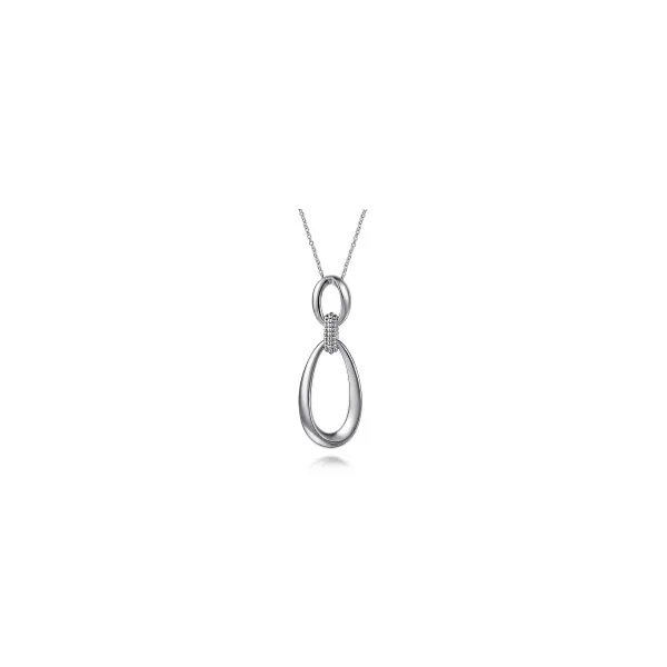 Gabriel & Co Silver Double Drop Pendant Aires Jewelers Morris Plains, NJ