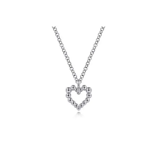 Gabriel & Co Sterling Silver Heart Pendant Aires Jewelers Morris Plains, NJ