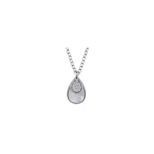 Gabriel & Co Sterling Silver Mother of Pearl Necklace Aires Jewelers Morris Plains, NJ