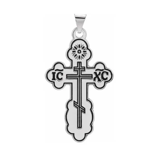 Silver Orthodox Cross Aires Jewelers Morris Plains, NJ