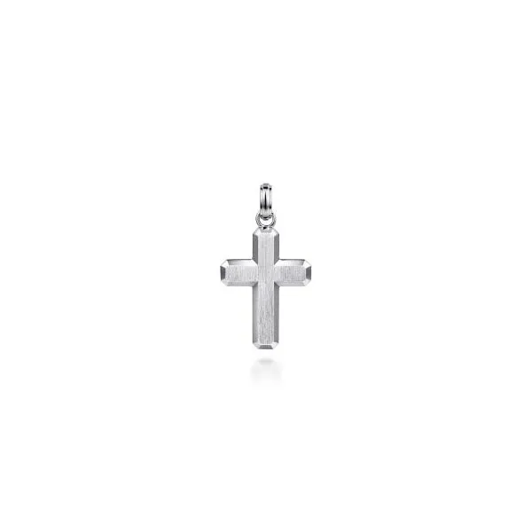 Gabriel & Co Sterling Silver Men's Cross Pendant Aires Jewelers Morris Plains, NJ