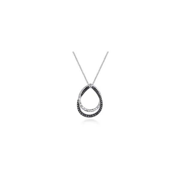 Gabriel & Co Silver Blck Spinel Necklace Aires Jewelers Morris Plains, NJ