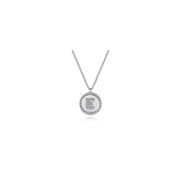 Gabriel & Co Sterling Silver Initial Necklace Aires Jewelers Morris Plains, NJ