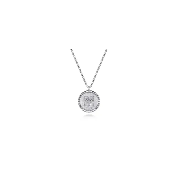 Gabriel & Co Sterling Silver Initial Necklace Aires Jewelers Morris Plains, NJ