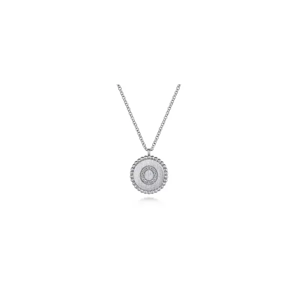 Gabriel & Co Sterling Silver Initial Necklace Aires Jewelers Morris Plains, NJ