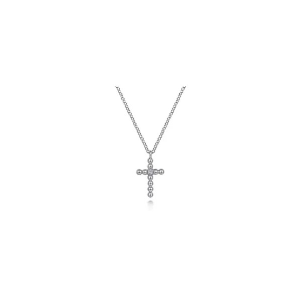 Gabriel & Co Silver Cross Necklace Aires Jewelers Morris Plains, NJ