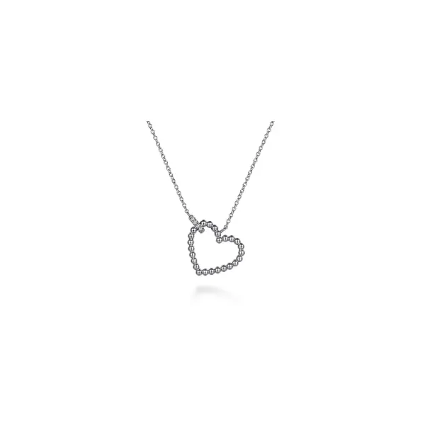 Gabriel & Co Silver Heart Pendant Aires Jewelers Morris Plains, NJ