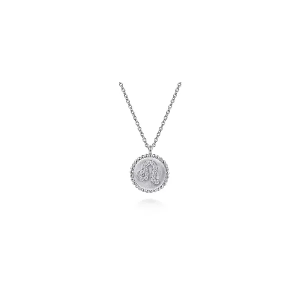 Gabriel & Co Silver Diamond Zodiak Pendant Aires Jewelers Morris Plains, NJ
