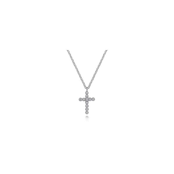 Gabriel & Co Silver Cross Necklace Aires Jewelers Morris Plains, NJ