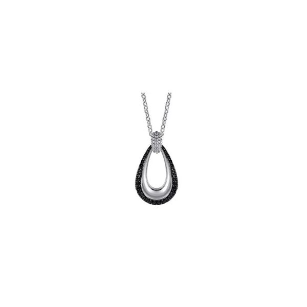 Gabriel  & Co Silver Black Spinel Pendant Aires Jewelers Morris Plains, NJ