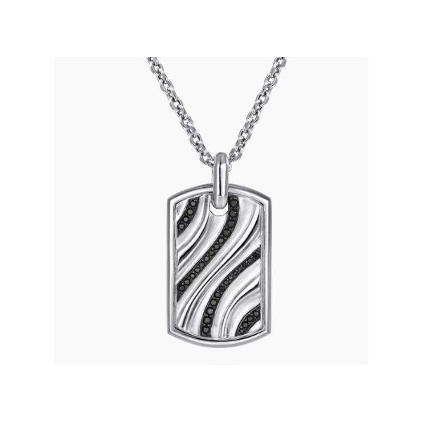 Gabriel & Co. Silver Dog Tag Pendant Necklace Aires Jewelers Morris Plains, NJ