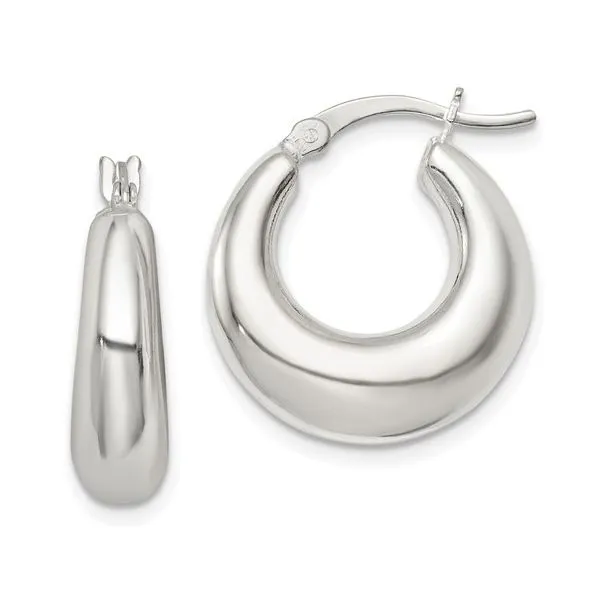 Silver Hoop Earings Aires Jewelers Morris Plains, NJ