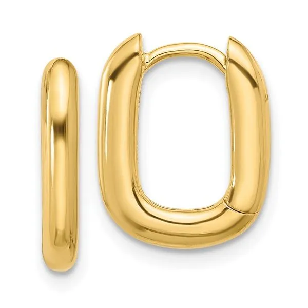 Silver Gold Plate Huggie Hoop Earrings Aires Jewelers Morris Plains, NJ