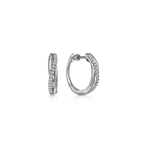 Gabriel & Co Sterling Silver White Sapphire Earrings Aires Jewelers Morris Plains, NJ