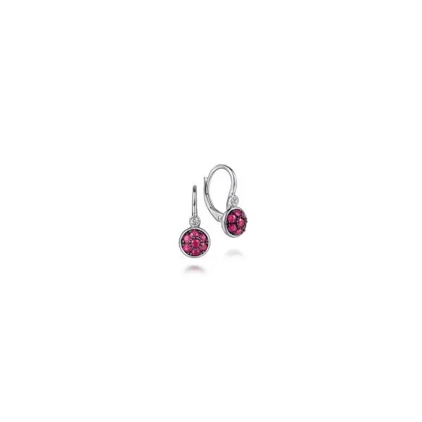 Gabriel & Co Silver Ruby Earrings Aires Jewelers Morris Plains, NJ