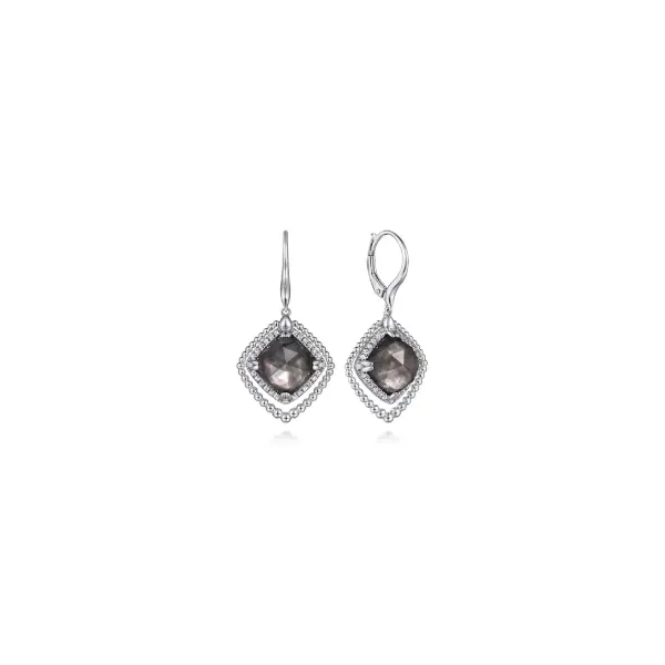 Gabriel & Co Silver Black Mother Of Pearl Earrings Aires Jewelers Morris Plains, NJ