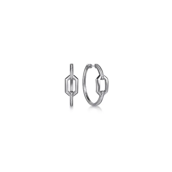 Gabriel & Co Silver Hoops Aires Jewelers Morris Plains, NJ