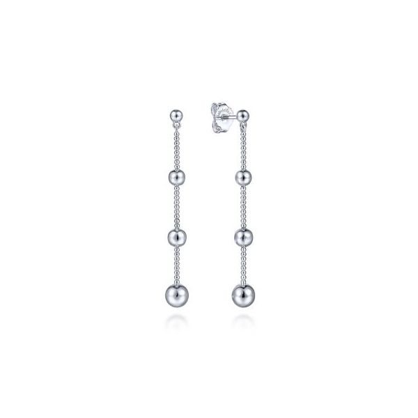 Gabriel & Co Silver Drop Earrings Aires Jewelers Morris Plains, NJ