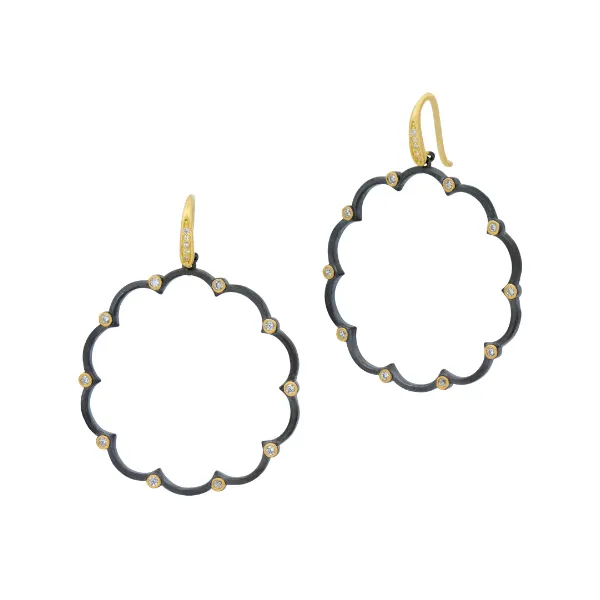 FR Signature Brooklyn in Bloom Open Hoop Earrings Aires Jewelers