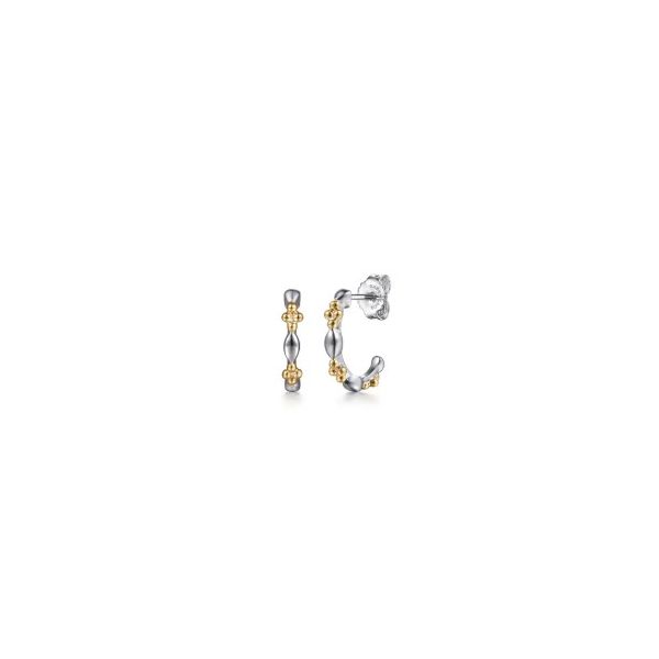 Gabriel & Co Silver and Gold Earrings Aires Jewelers Morris Plains, NJ