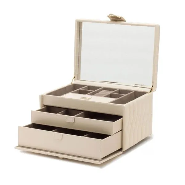 Wolf Caroline Medium Jewelry Case - Ivory Image 2 Aires Jewelers Morris Plains, NJ