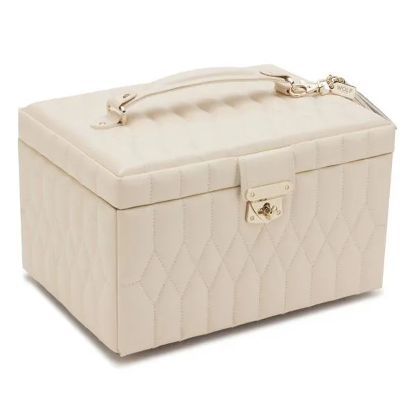 Wolf Caroline Medium Jewelry Case - Ivory Image 3 Aires Jewelers Morris Plains, NJ